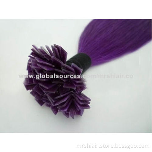 12-32-inch High-luminance color weight (0.5g/08g/1g per strand) Italian Keratin Pre-bonded in Hair